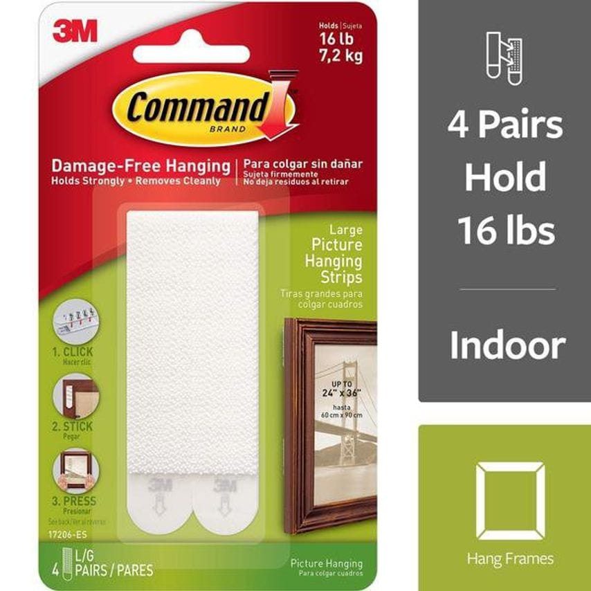 Command 17206 Large Picture Hanging Strips - Pack (6)