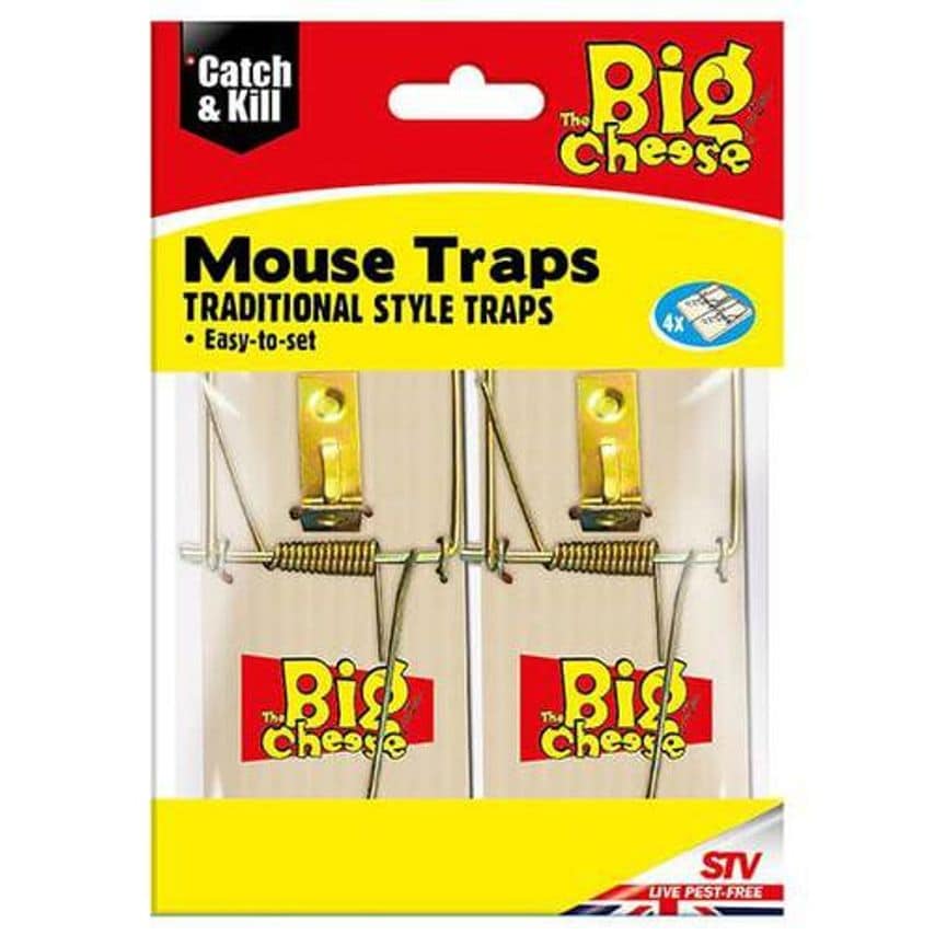 BIG Cheese Traditional Style Traps 4 Pack (STV040) - Pack (12)