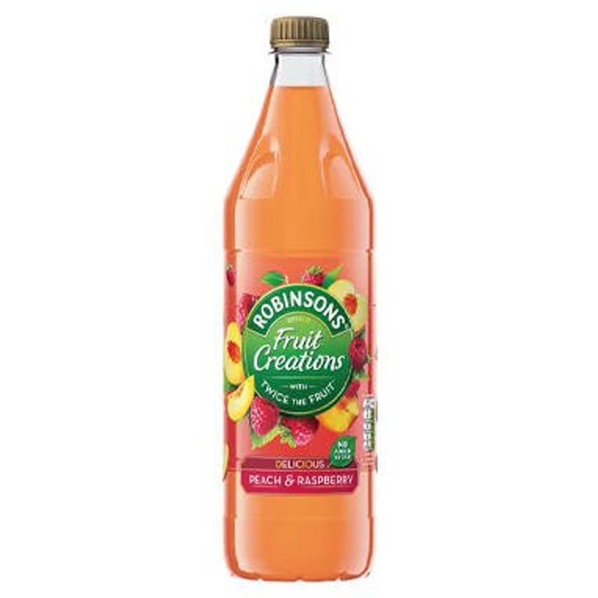 Fruit Creations Peach & Raspberry Squash 1 Litre
