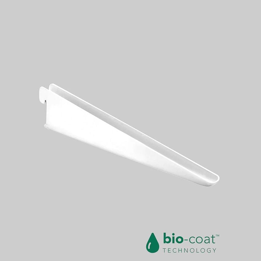 RBUK Hardware Bio-coat Anti-Bacterial Twin Slot U Bracket - 220mm - White - 10 P