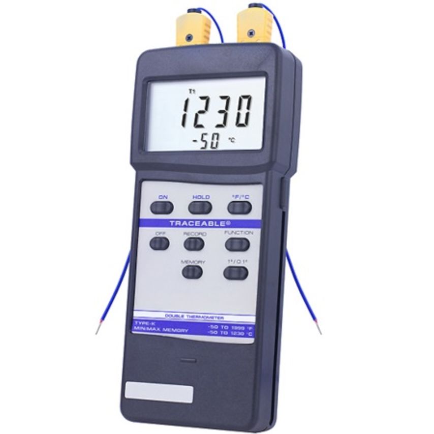 Dual-Input/Output Thermocouple Thermometer With RS-232 and Calibration