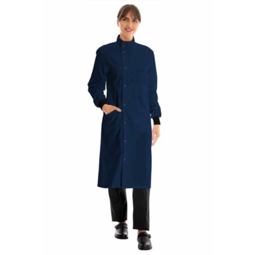 WORK IN STYLE Howie Lab Coat Regular Length Navy Blue 52 Inch Chest