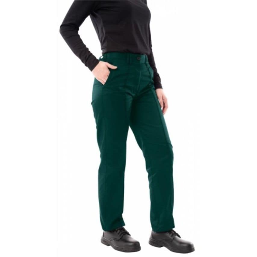 WORK IN STYLE Ladies Bottle Green Polyester Cotton Work Trousers Size 20 Regular
