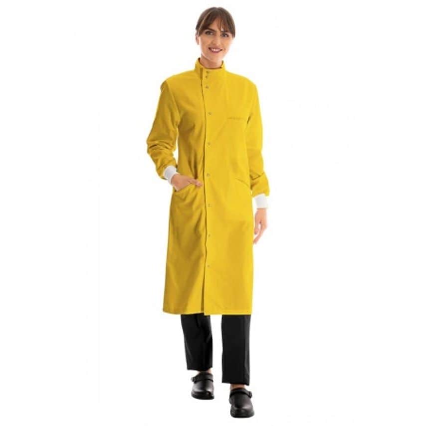WORK IN STYLE Howie Lab Coat Unisex Yellow/Mustard 32inch Chest Regular Length 4