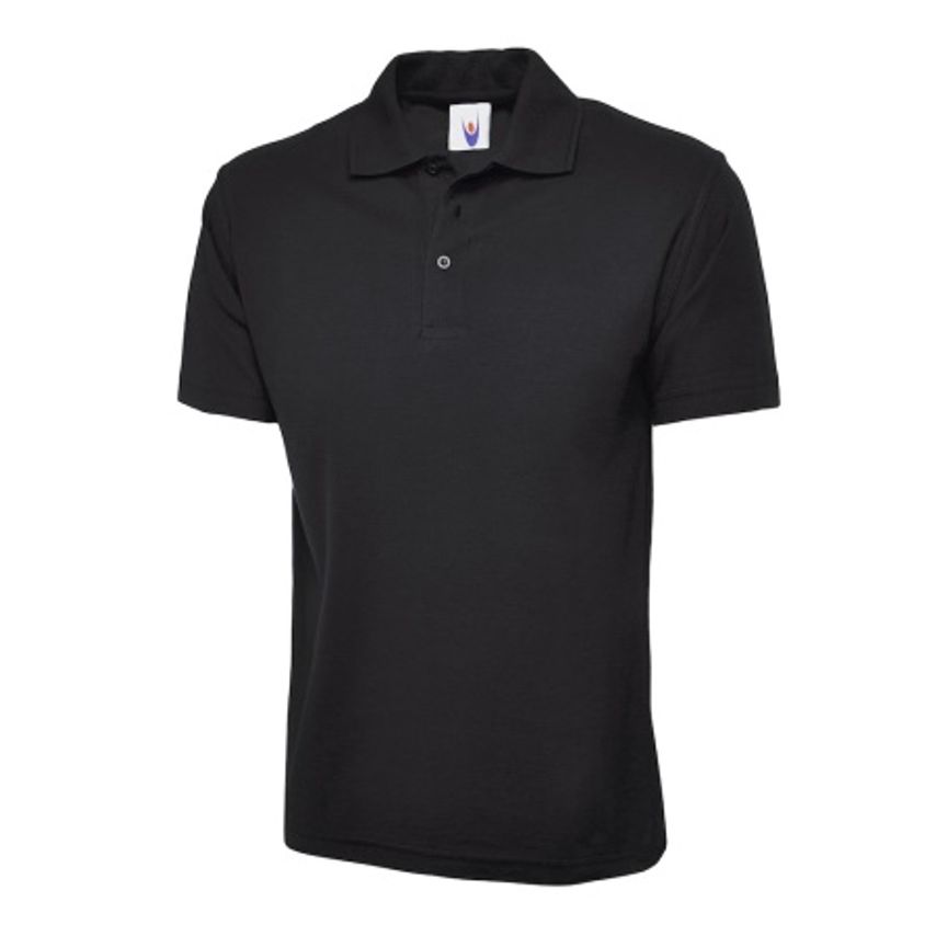 WORK IN STYLE Black Unisex Polo Shirt 50% Polyester 50% Cotton Size XSmall