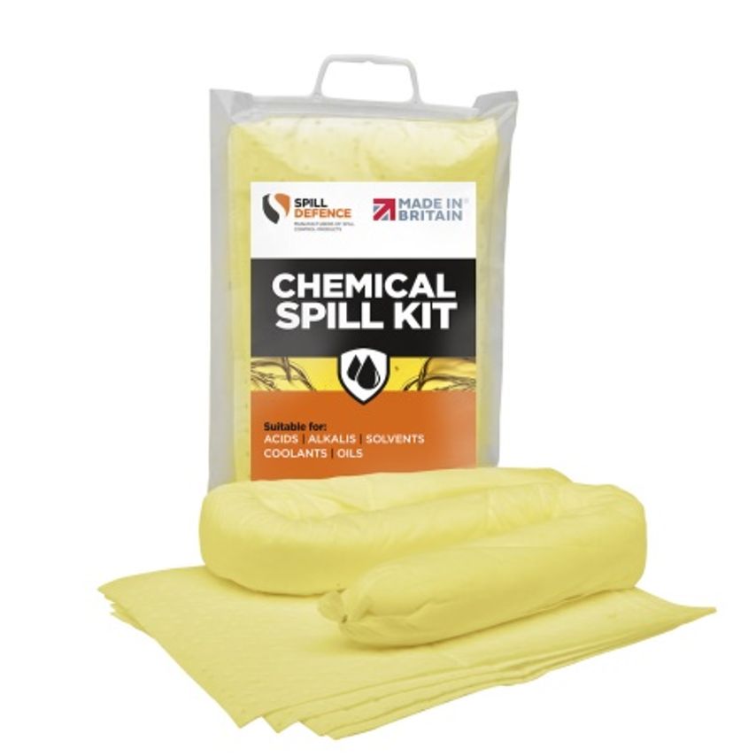 Spill Defence Absorbent Chemical Spill Response Kit 10L Mini Clip-Top Bag