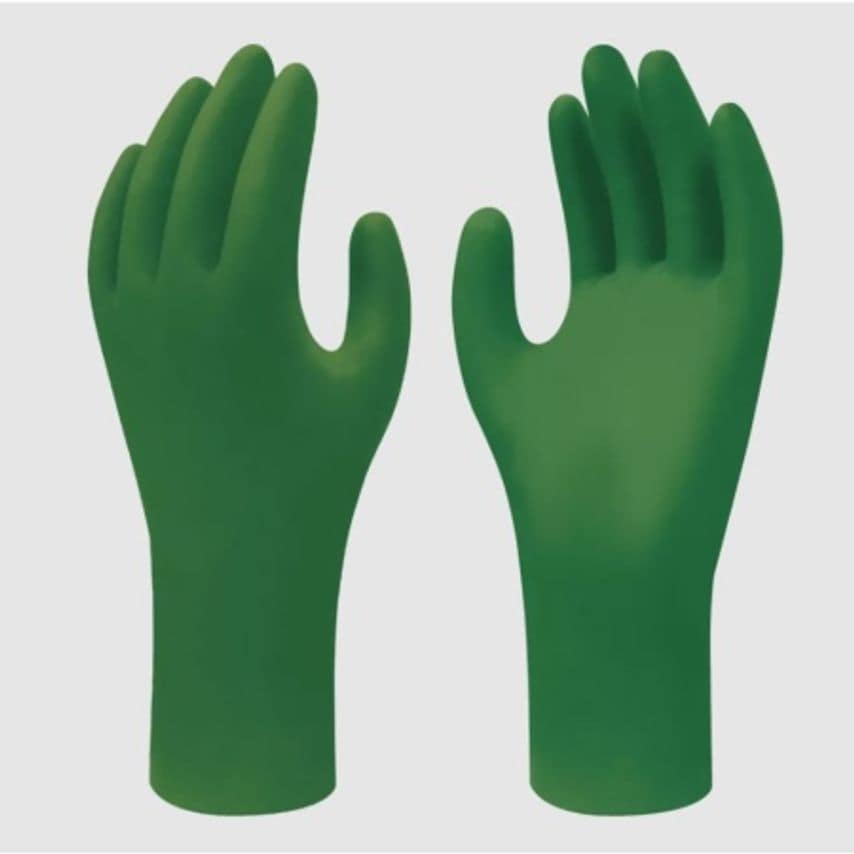 Globus 6110PF Biodegradable Nitrile Gloves Green Xsmall (6) - Pack of 1000