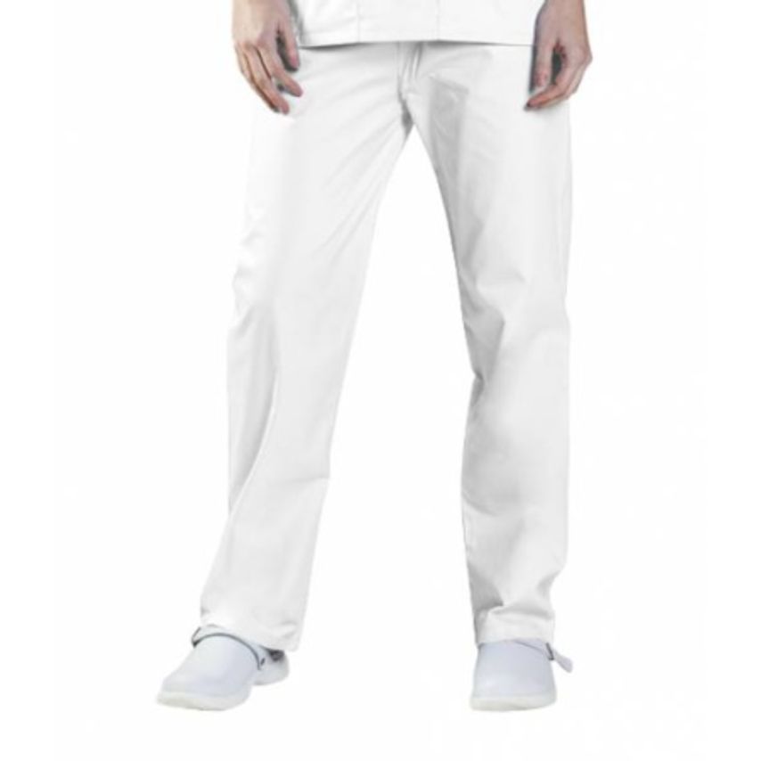 WORK IN STYLE Unisex White Smart Scrub Trousers 65% Polyester 35% Cotton Size XL