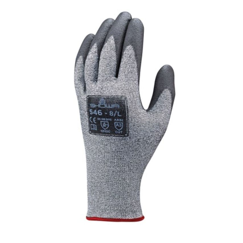 Globus Showa 546 PU Foam M Coated DuraCoil Cut C Resuable Gloves - Medium