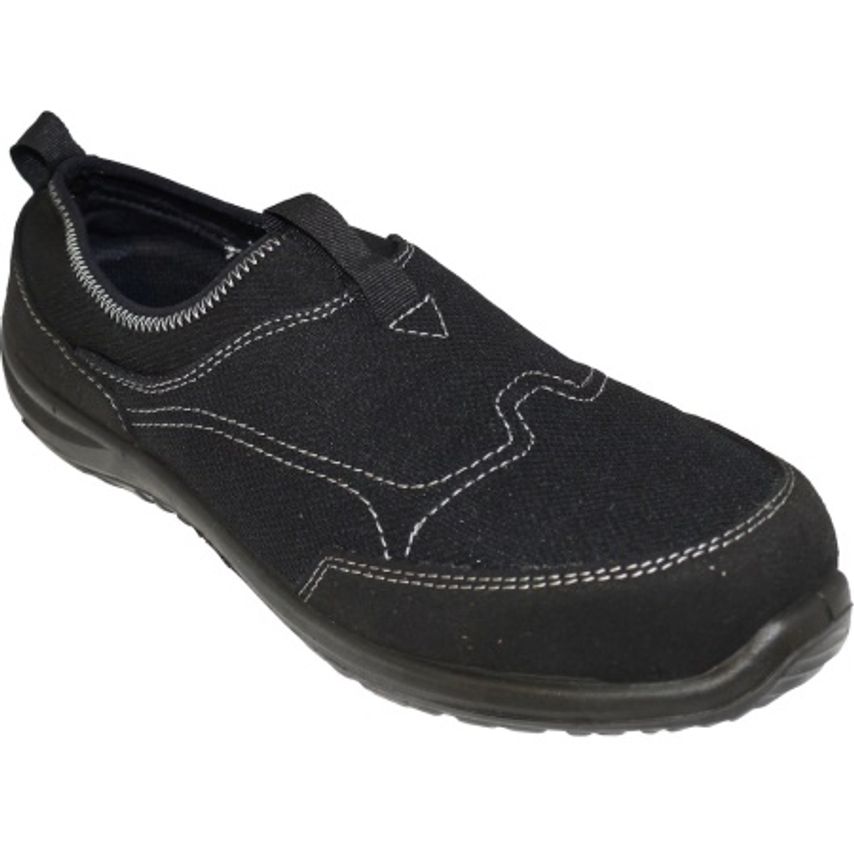 Portwest Tegid Black Slip on Safety Trainers Black Size 10