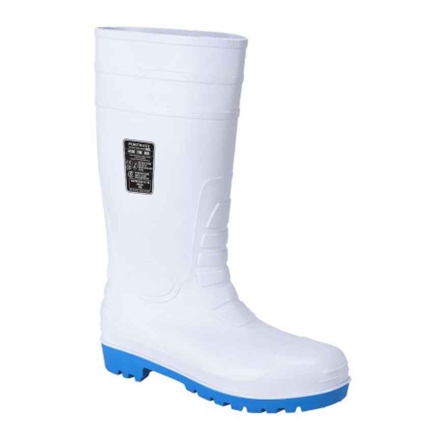 Portwest Full Safety White Wellington Boot Size 8
