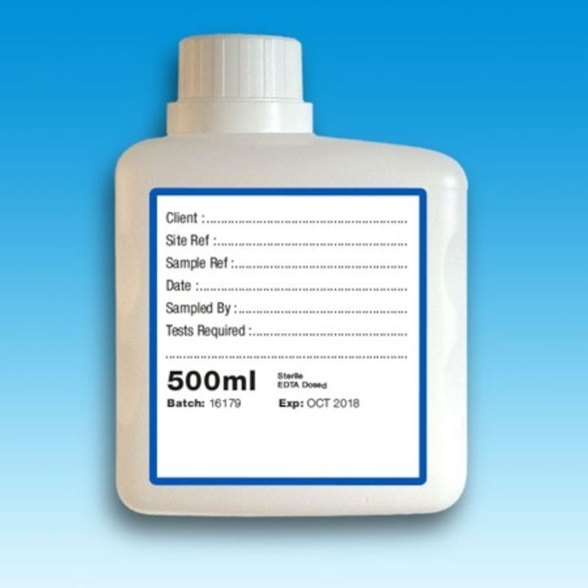 Sample Bottles Edta Dosed Sterile White Cap 500ml - Pack of 84