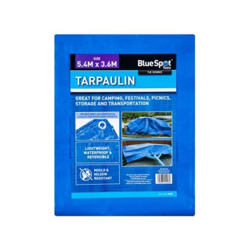 Blue Spot Tools Blue 5.4M x 3.6M Tarpaulin
