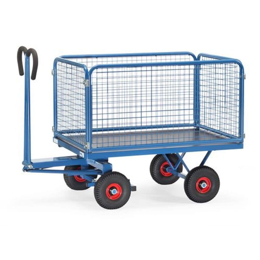Slingsby Turntable Truck 1600 x 900MM and 600MM High Sides& Ends on Pneumatic Ty