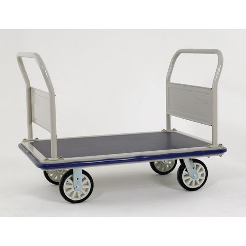 Slingsby Platform Truck, Pressed Steel Two Fixed Handles. 8" Castors