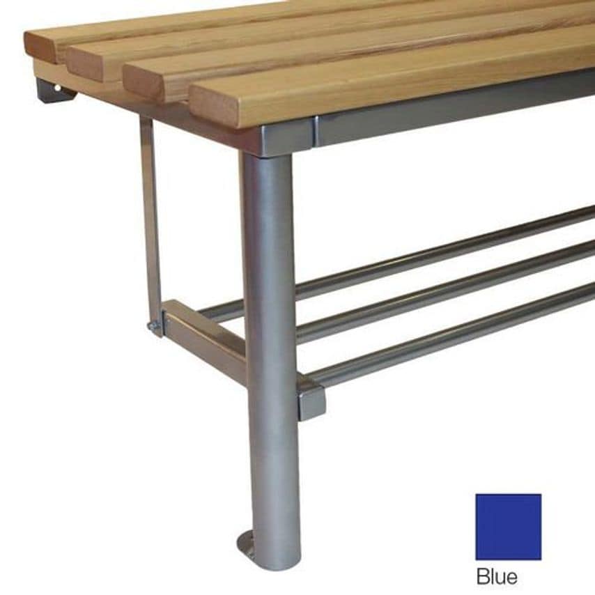 Slingsby Club Mono Bench Shoe Rack Blue 3000MM Wide x 450 Deep