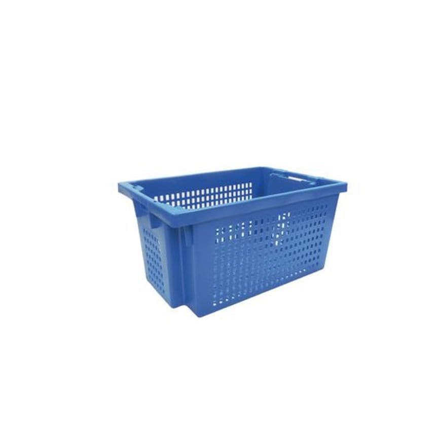 Slingsby Blue Perforated 180* Stack and Nest Container, 600 x 400 x 300MM