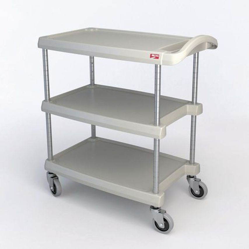 Slingsby MY2030-34G - Mycart 900MM High, Grey With Three 508 x 762MM Shelves