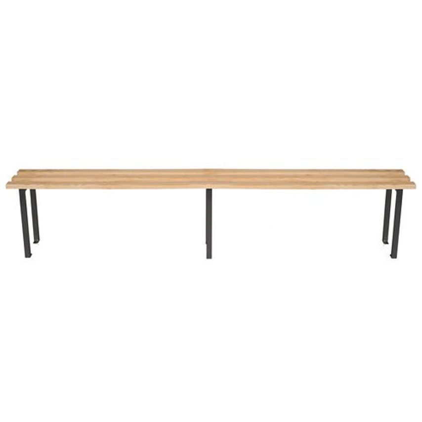 Slingsby Classic Mezzo Bench 2000x350mm 3 U Shape Legs - Black