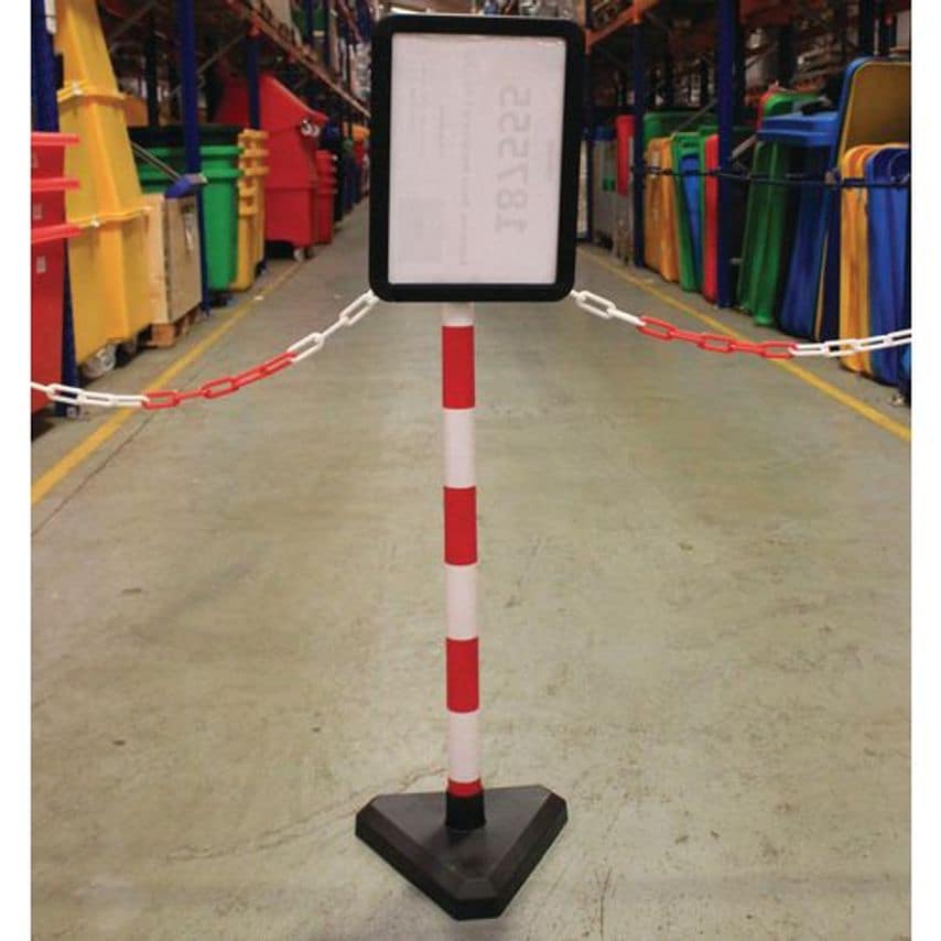 Freestanding Posts with Concrete Base and Sign Holder