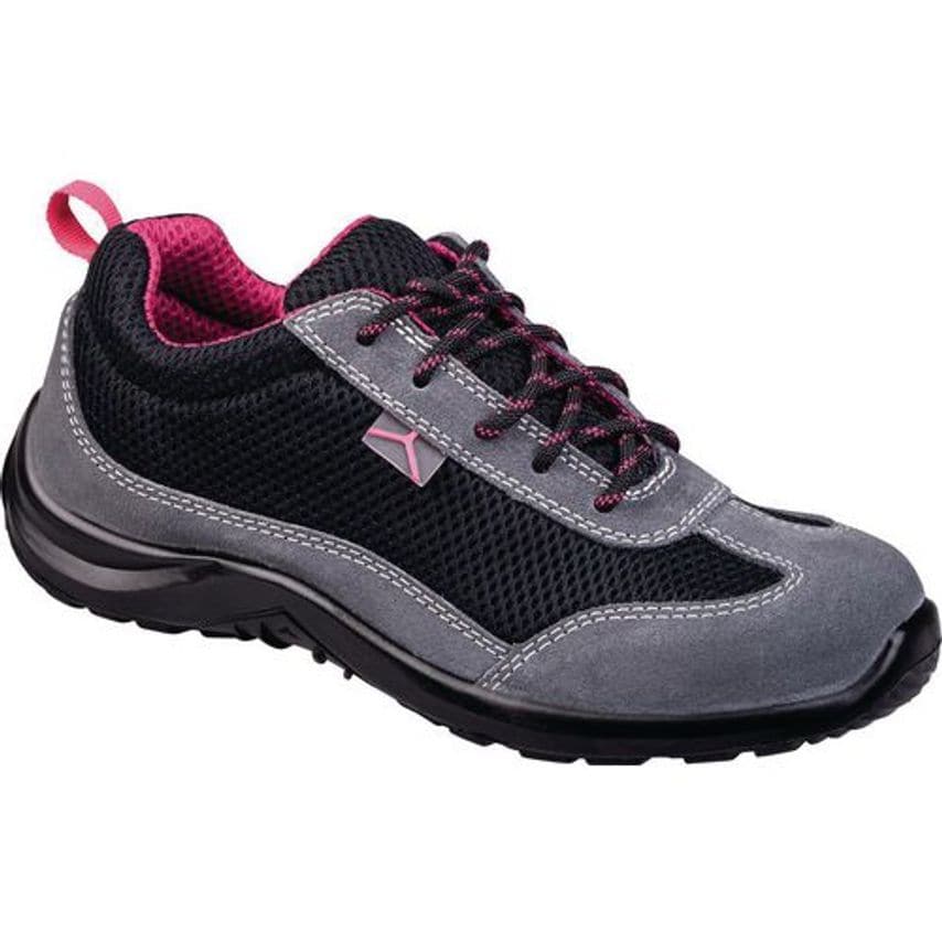 Slingsby Ladies Suede Split Leather and Mesh Trainer UK Size 4, EU Size 37