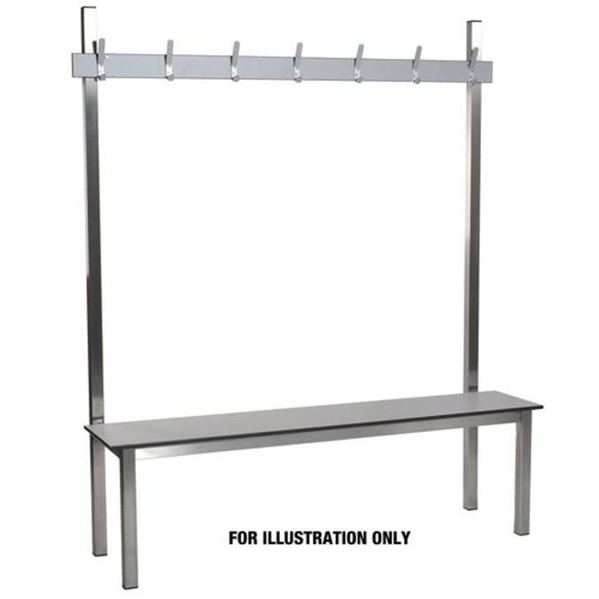 Slingsby Aqua Solo Laminate Changing Room Bench - Grey 2500mm Width