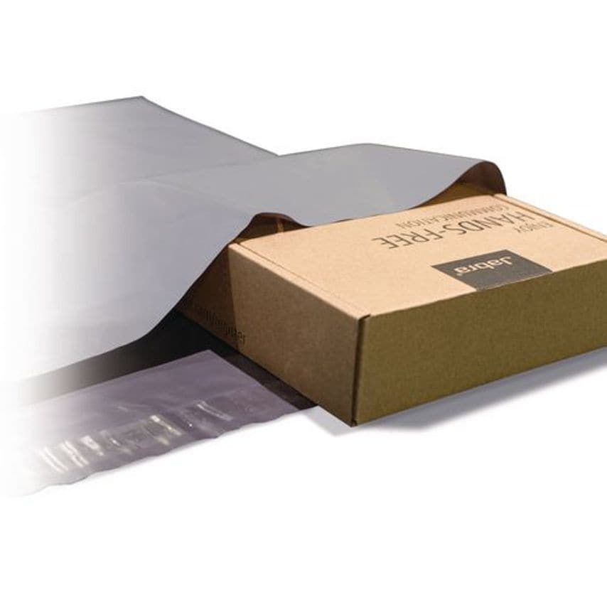 Slingsby Polythene Grey Mailing Bags, 425 x 600MM With 50MM Flap, 50MU - Pack of