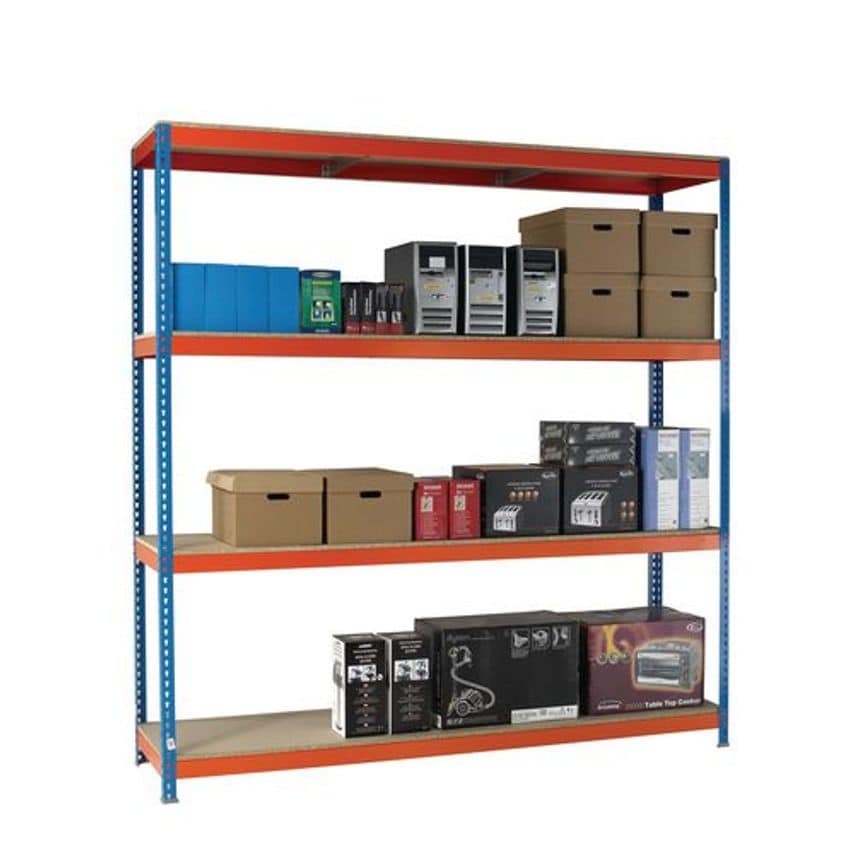 Slingsby Boltless Heavy Duty Steel Shelving With Chipboard Shelves - 2500 x 1500