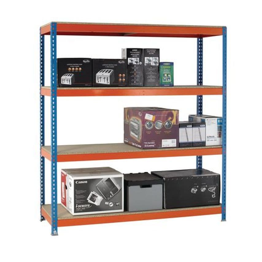 Slingsby Boltless Heavy Duty Steel Shelving With Chipboard Shelves - 2000 x 1800