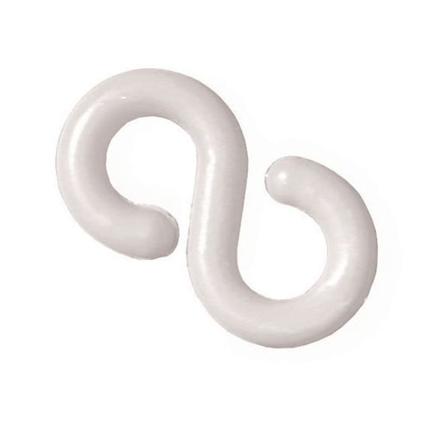 Slingsby Plastic Chain Barrier System - S-Hooks - White