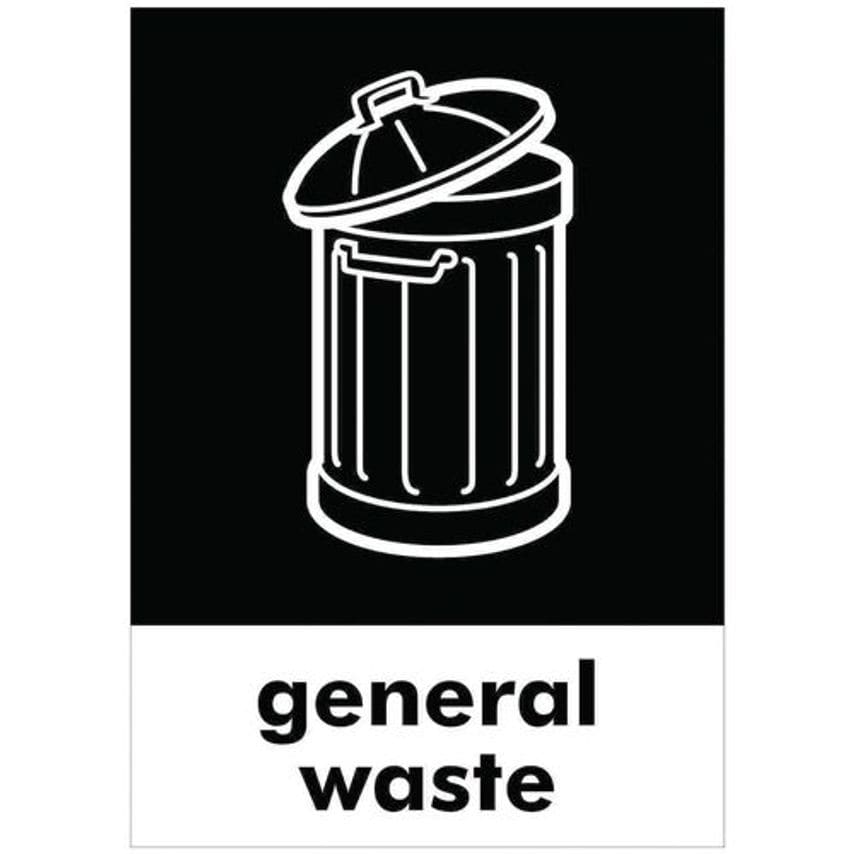 Slingsby A5 Vinyl Recycling and Waste Stickers - Black