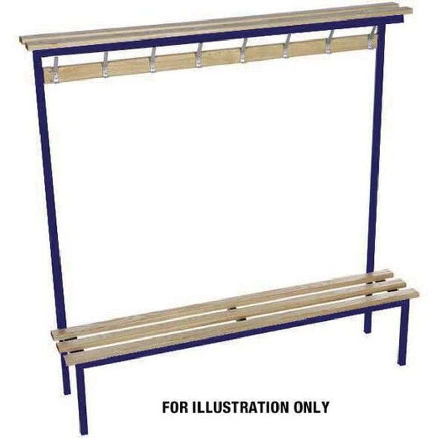 Slingsby Evolve Solo Bench With Wood Top Shelf 1000 x 400mm 5 Hooks - 2 Uprights