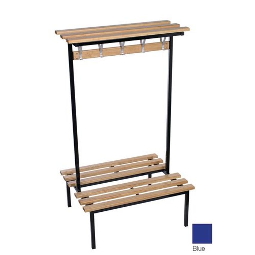 Slingsby Evolve Duo Bench With Wood Top Shelf 2000 x 800mm 20 Hooks - 2 Uprights