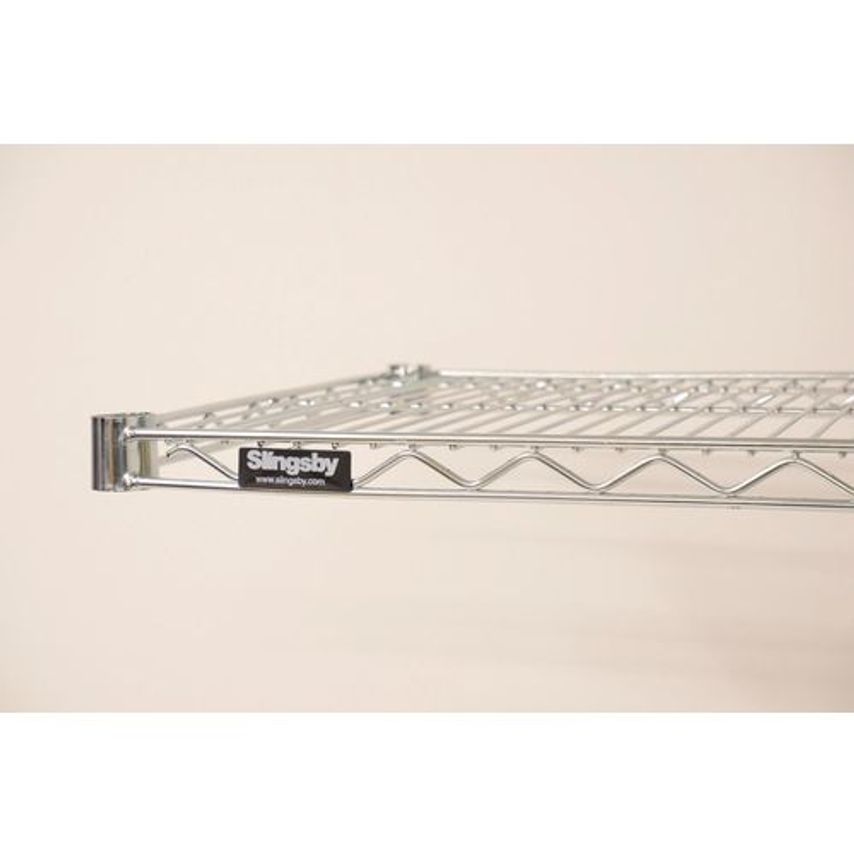 Slingsby Wall Mounted Chrome Wire Shelves (Brackets and Posts Sold Separately) 6