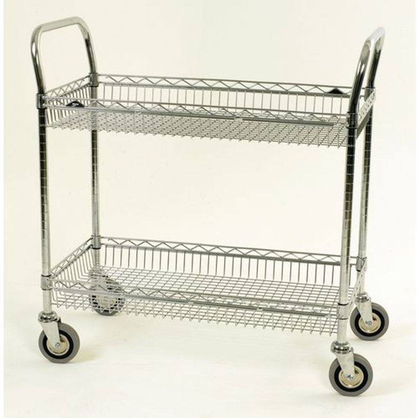 Slingsby 2T Basket Shelf Trolley 457X1219X990