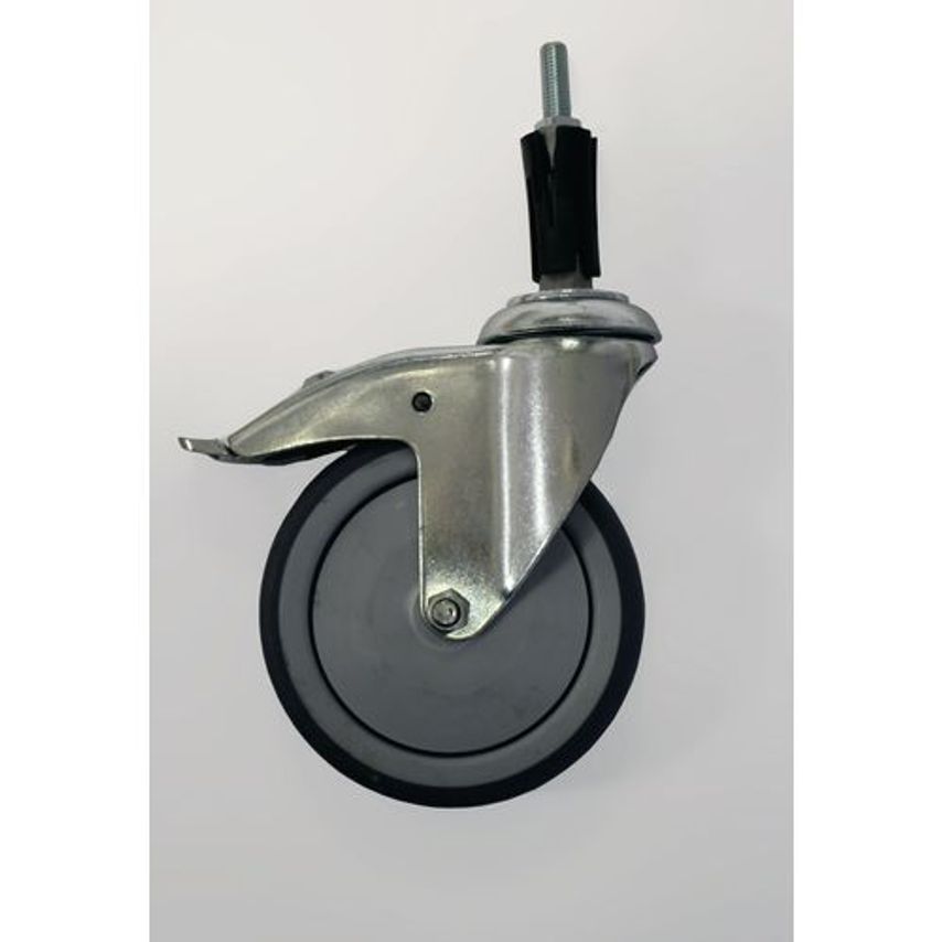 Slingsby Thermo-Plastic Rubber Tyred Castor With Flat Tread and Brake