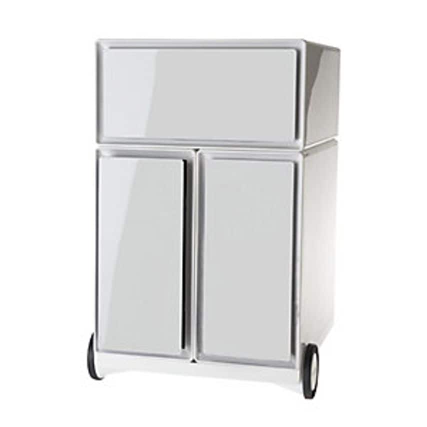 Slingsby 4 Wheelie Bin With Clear Drop Down Front - 660L - Yellow