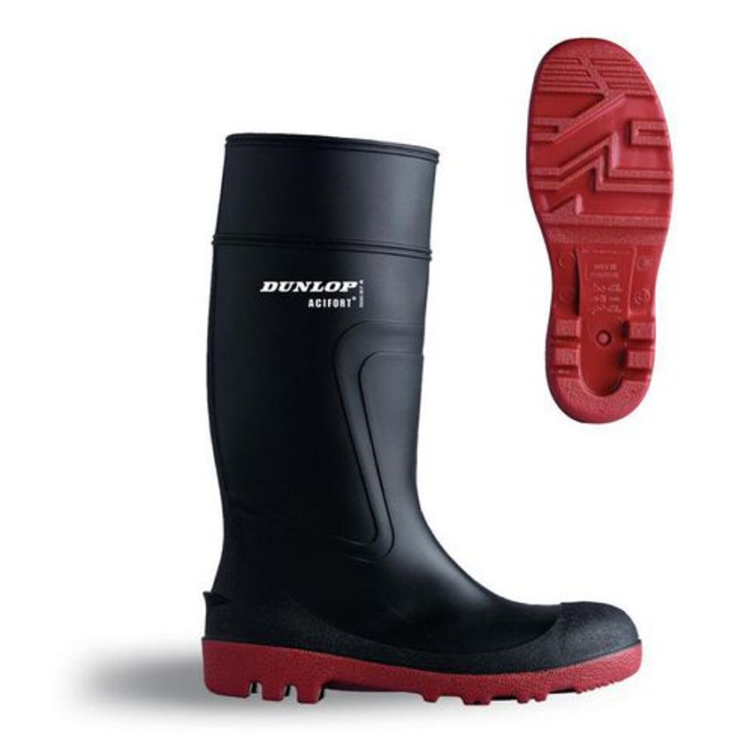Slingsby Dunlop Acifort Warwick H812511 Black Safety Wellingtons Size 9
