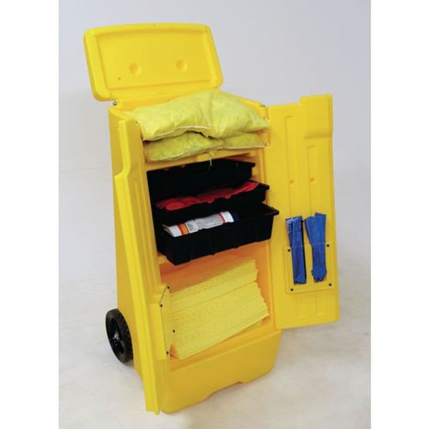 Slingsby Mobile Spill Caddy Kit - Extra Large - Trolley and Chemical Spill Kit