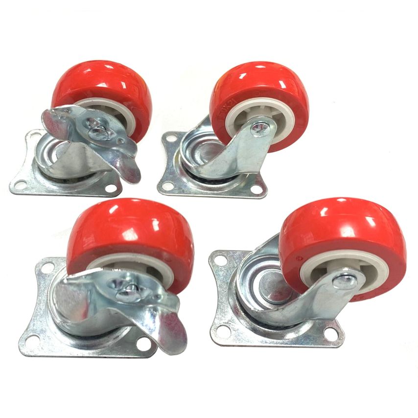 4-Piece 50mm Swivel Castor Wheels