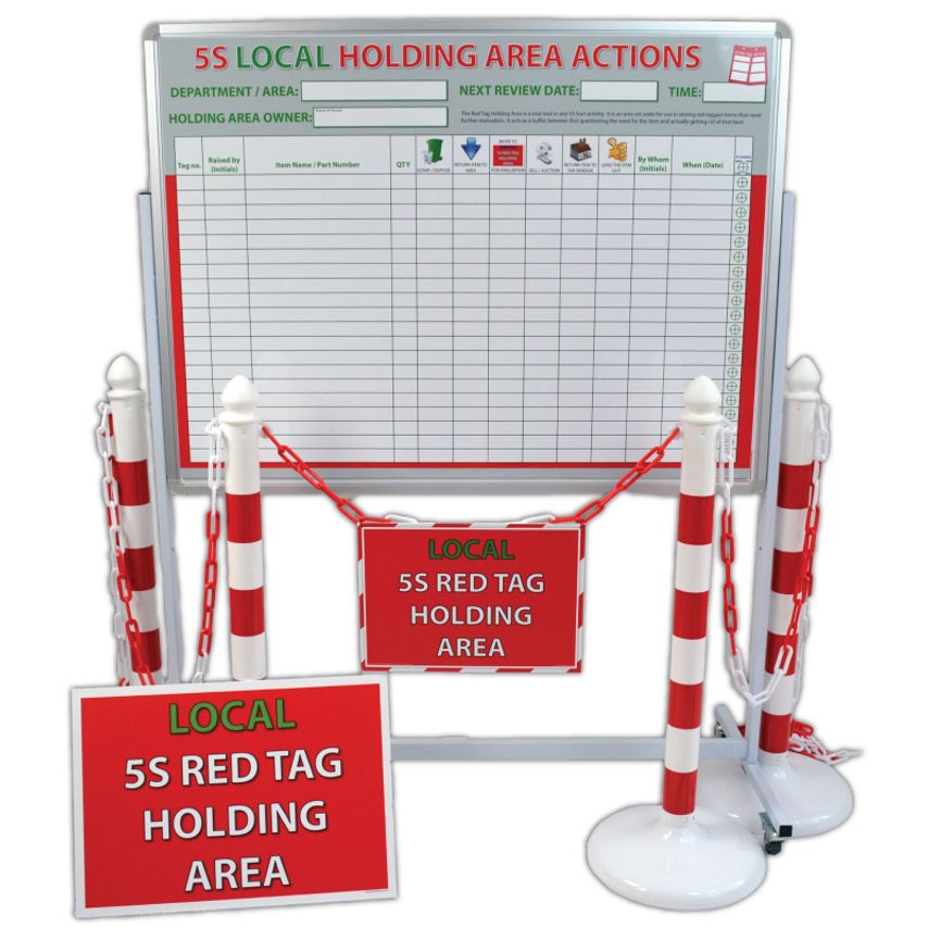 Fabufacture 5S Red Tagging - 5S Holding Area Kit - Gold - Central