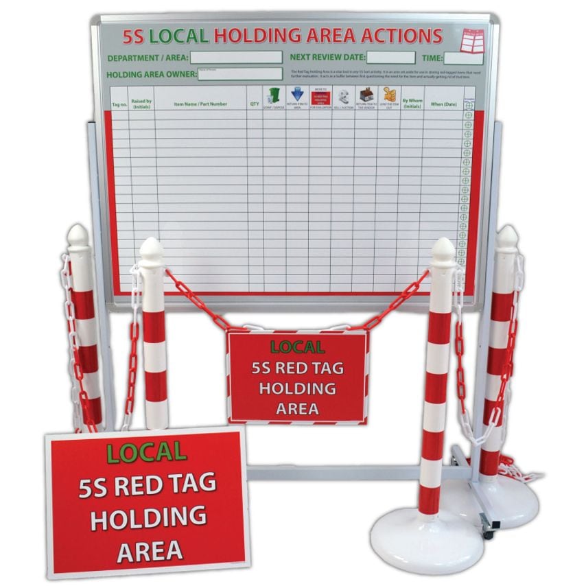 Fabufacture 5S Red Tagging - 5S Holding Area Kit - Gold - Local