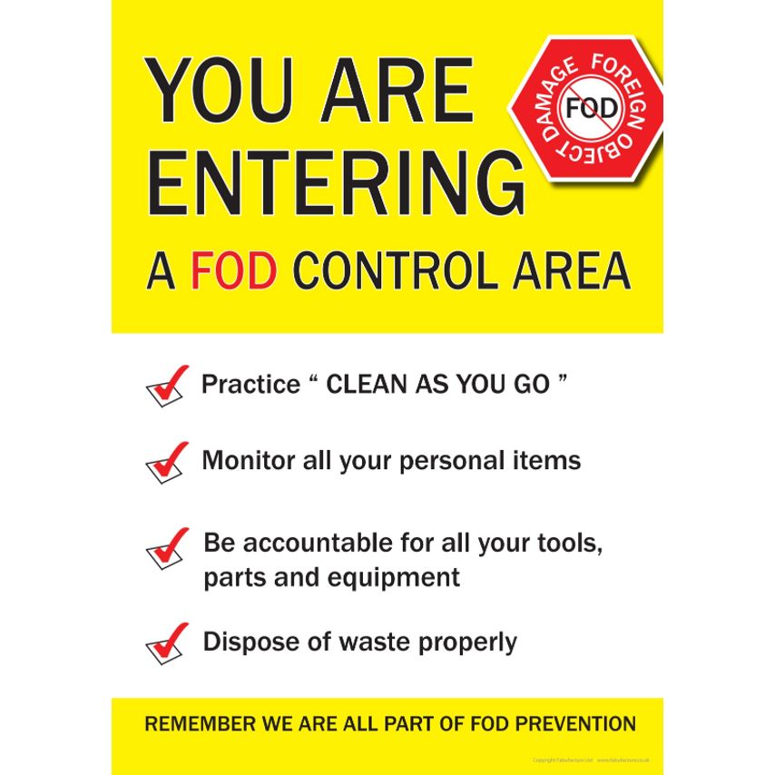Fabufacture Fod Sign - A2 Rigid Sign - 3mm Thick Rigid Plastic Indoor/Outdoor Wa