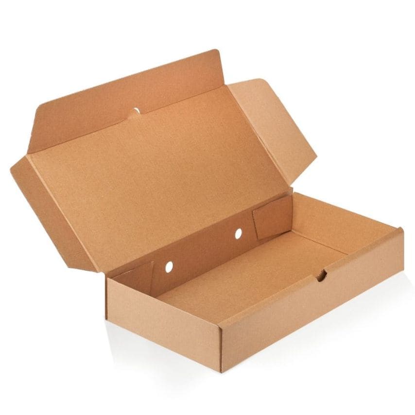 Packed Up X100 Fish and Chip Box Kraft Plain - Large 311 x 152 x 48mm