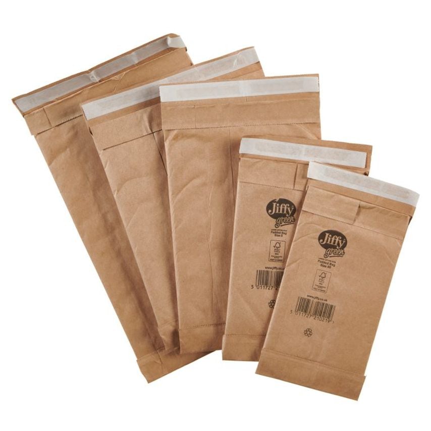 Jiffy X100 Green Padded Bag Self Seal PB5 245 x 381mm