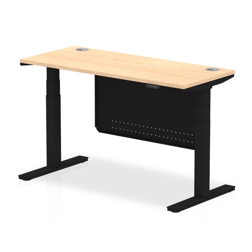 Shop Air Modesty 1400 X 600mm Height Adjustable Office Desk Maple Top
