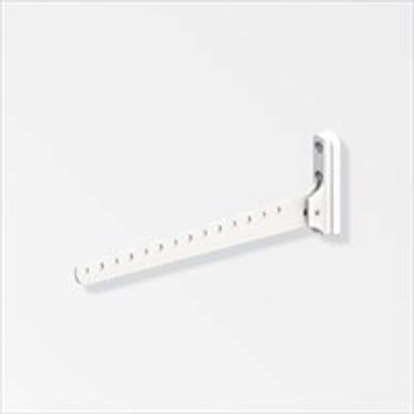 Aluminium Clothes Hook 330M White Powder Coated