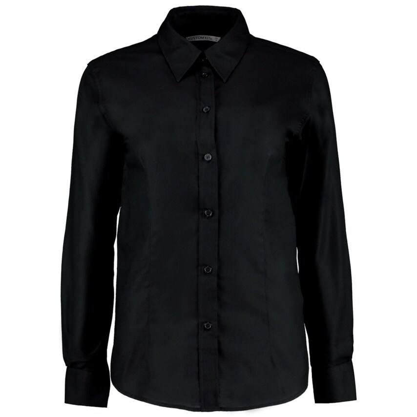 Kustom Kit KK361 L/S Black Ladies Oxford Shirt Size 10- you get 6