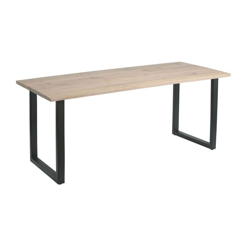 ZAP Trading Wentworth 'Loop' Dining Table - Black-Extra White-120cmx70cm