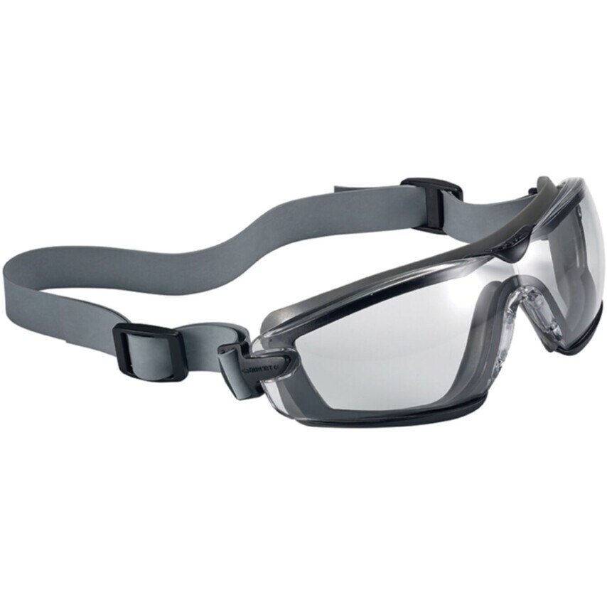 Cobra Industrial Goggles Black/Grey Frame Clear Lens Platinum